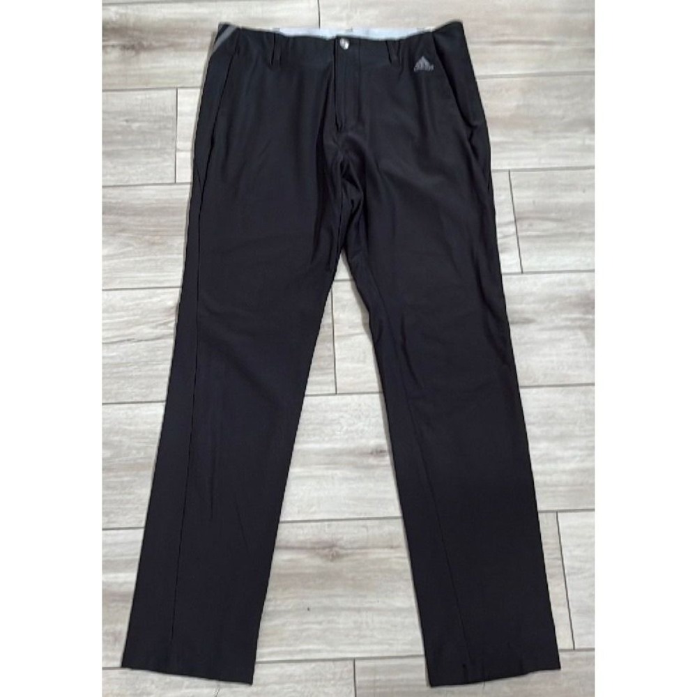 Adidas Golf Pants Men's 32x32 Black Performance Stretch Flat Front